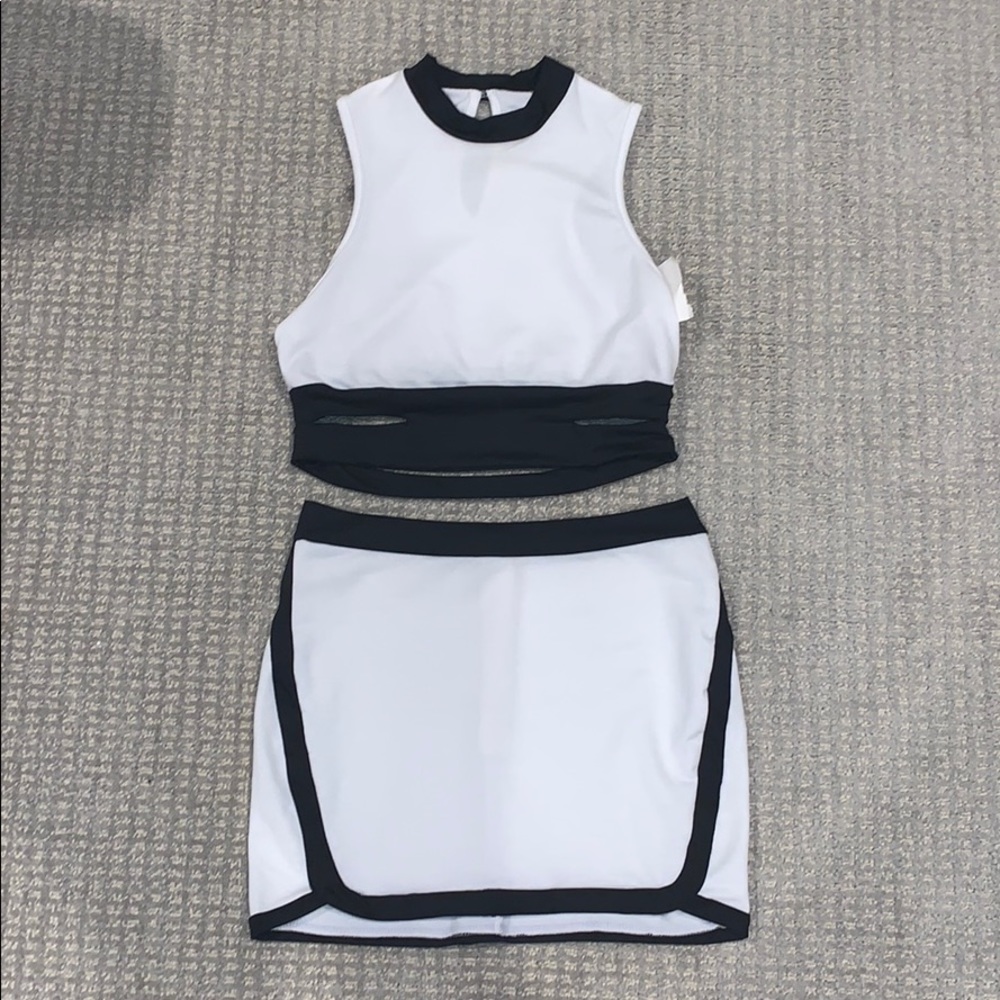 2 piece White Dress